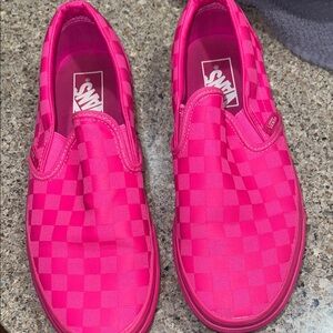 Vans Fuchsia Checkered Slip-On Sneakers